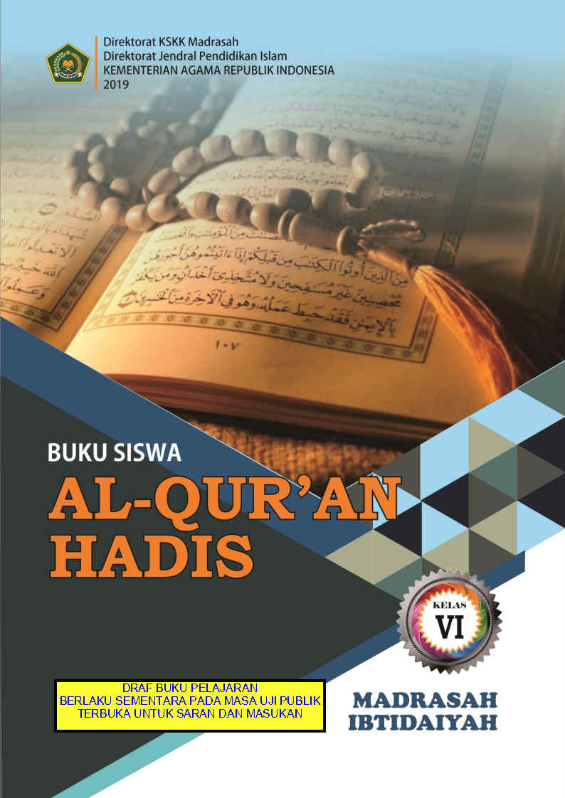 Buku Siswa Al-Qur'an Hadis Kelas 6 K13